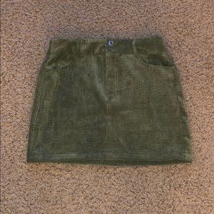 Army Green mini skirt